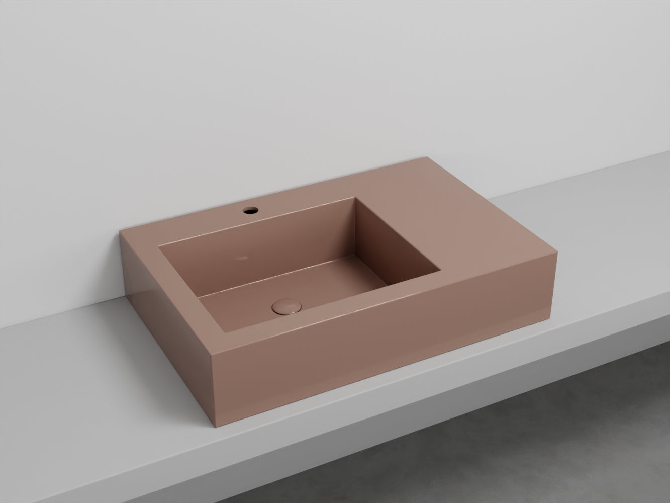 # LAVABO NARCISO MINI SINISTRO - CIELO lavandino in ceramica dal design raffinato e funzionale