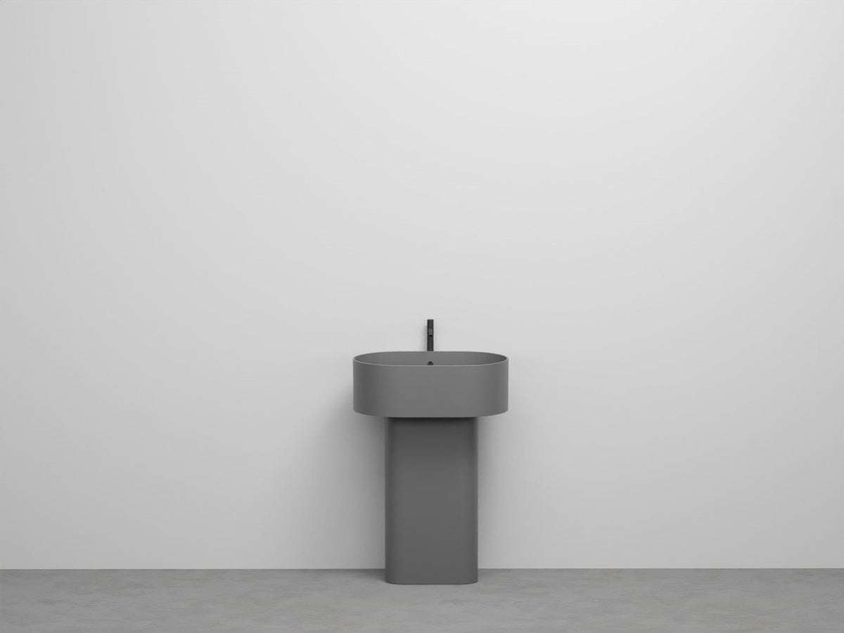 # LAVABO OVALE CON COLONNA LISCIA OTIS - CIELO design essenziale e raffinato per l’arredo bagno moderno