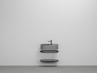 # LAVABO LES PETITES OVALE 60 CON STRUTTURA E PIANO - CIELO lavandino sospeso per bagno in ceramica