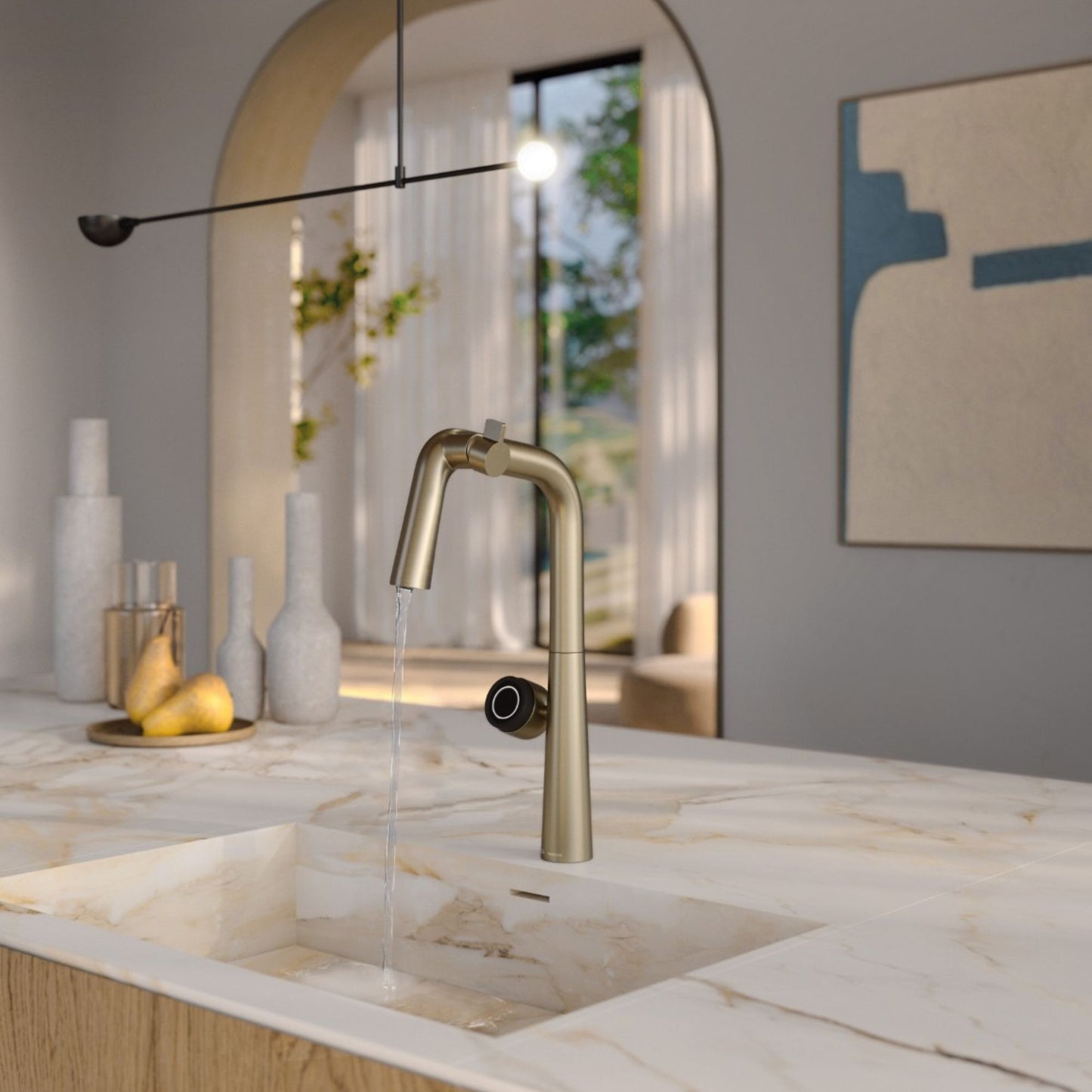 Miscelatore Multifunzionale Newform Alkimia Elettronico Acqua Depurata e Sanitaria Design Hi-Tech