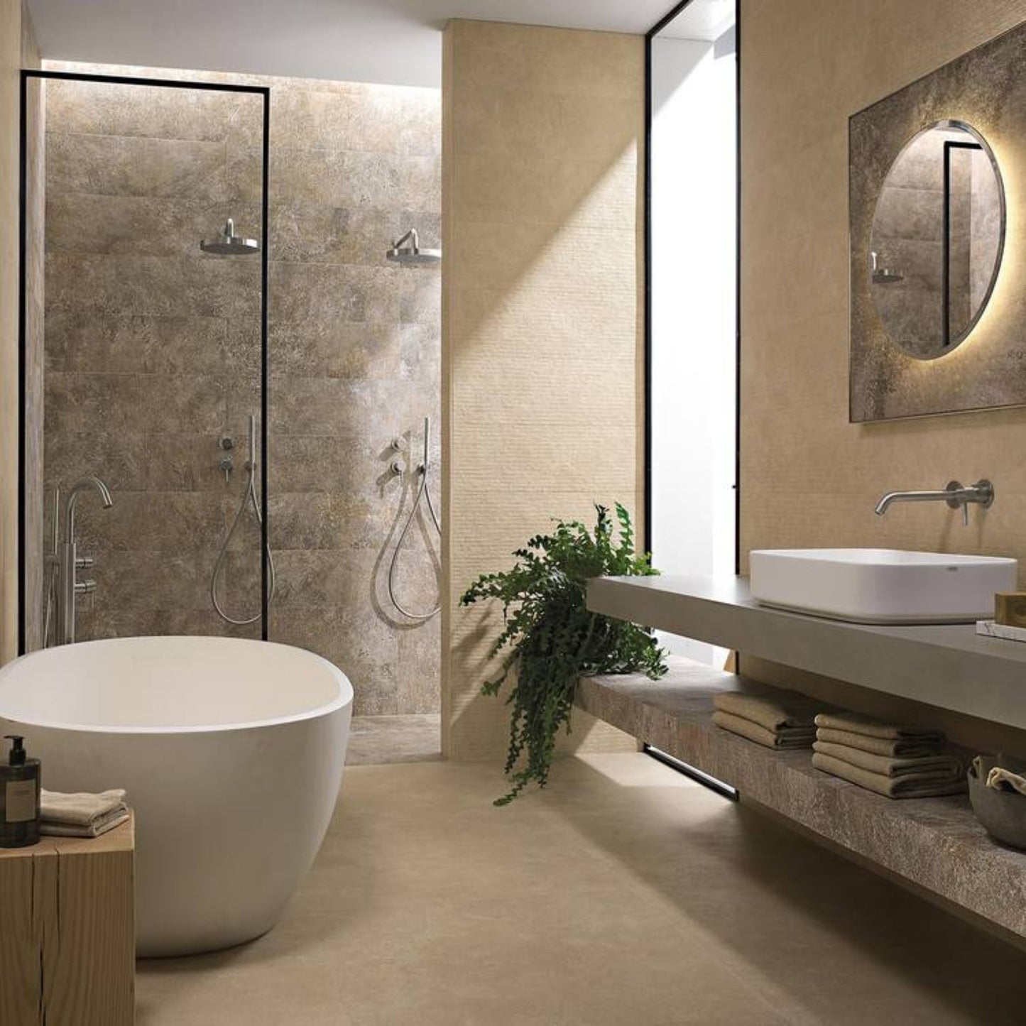 # NOBU - FAP CERAMICA eleganza naturale in gres porcellanato effetto pietra