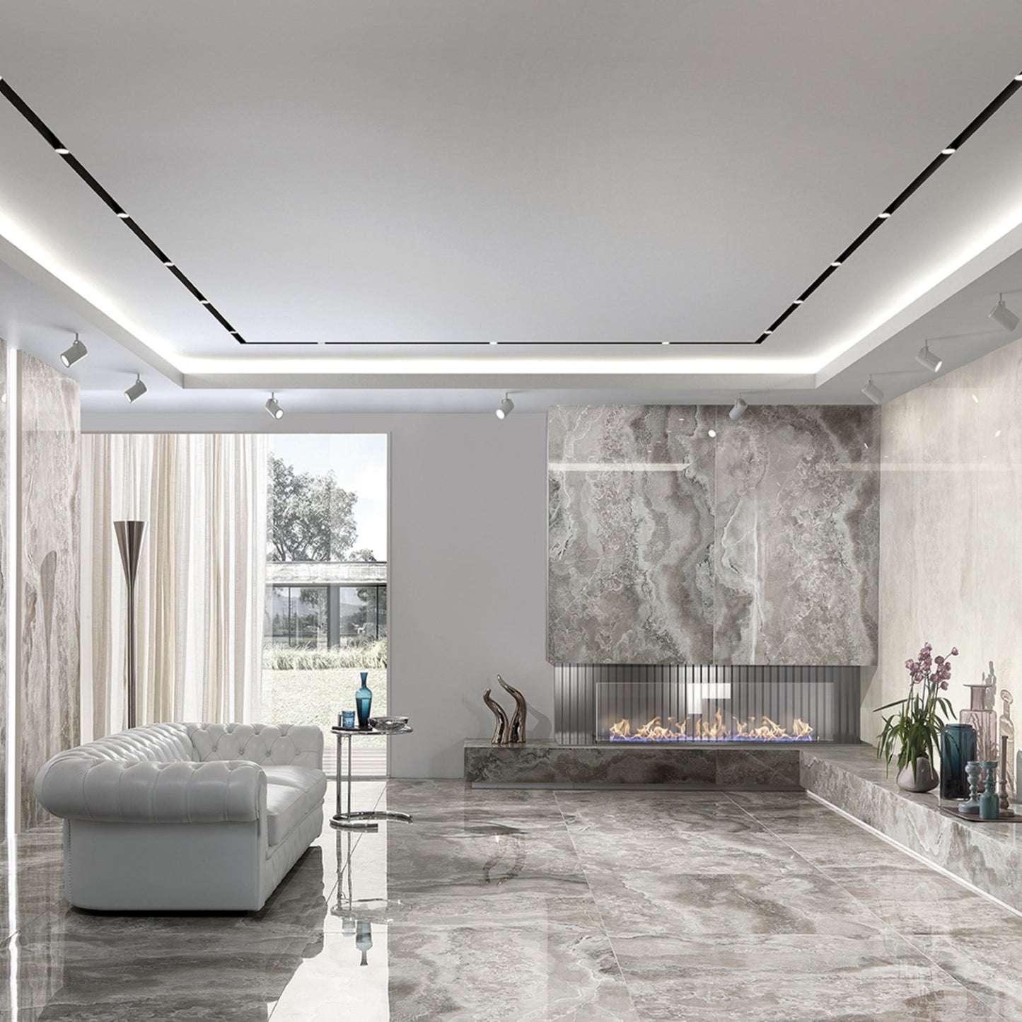 # ONYX DIAMOND Gres porcellanato effetto onice - TAGINA Superfici con microcristalli brillanti e tecnologia Diamond Shard Effect