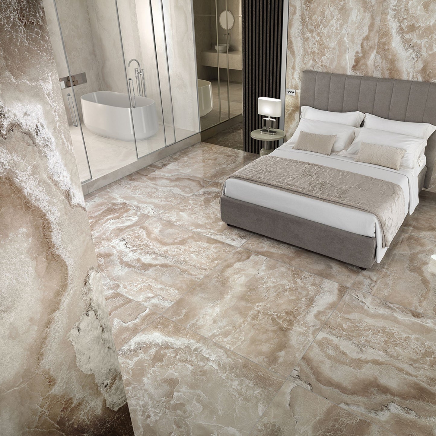 # ONYX DIAMOND Gres porcellanato effetto onice - TAGINA Superfici con microcristalli brillanti e tecnologia Diamond Shard Effect