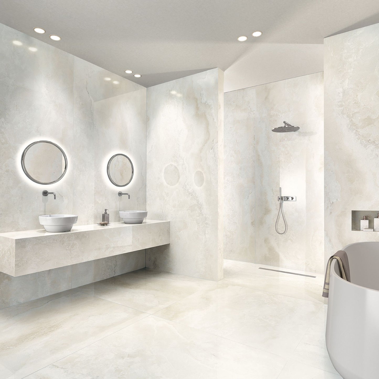 # ONYX DIAMOND Gres porcellanato effetto onice - TAGINA Superfici con microcristalli brillanti e tecnologia Diamond Shard Effect