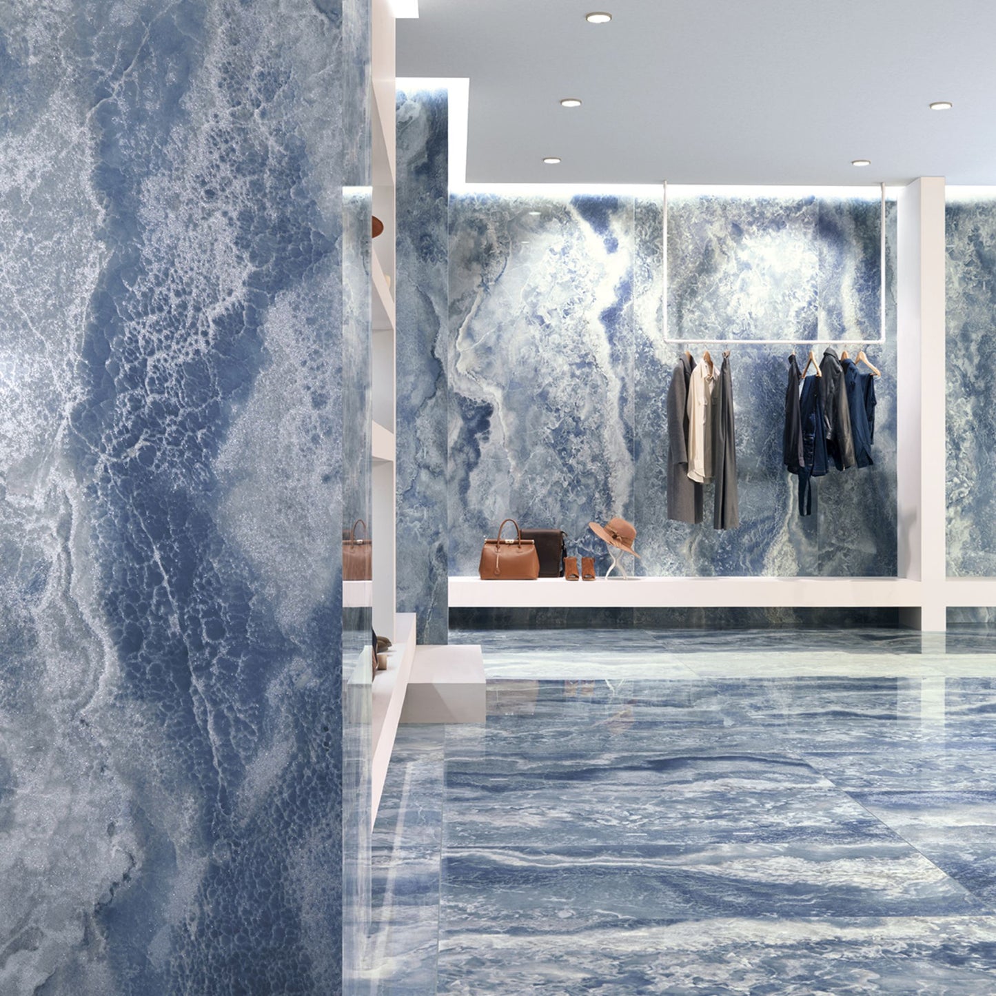 # ONYX DIAMOND Gres porcellanato effetto onice - TAGINA Superfici con microcristalli brillanti e tecnologia Diamond Shard Effect