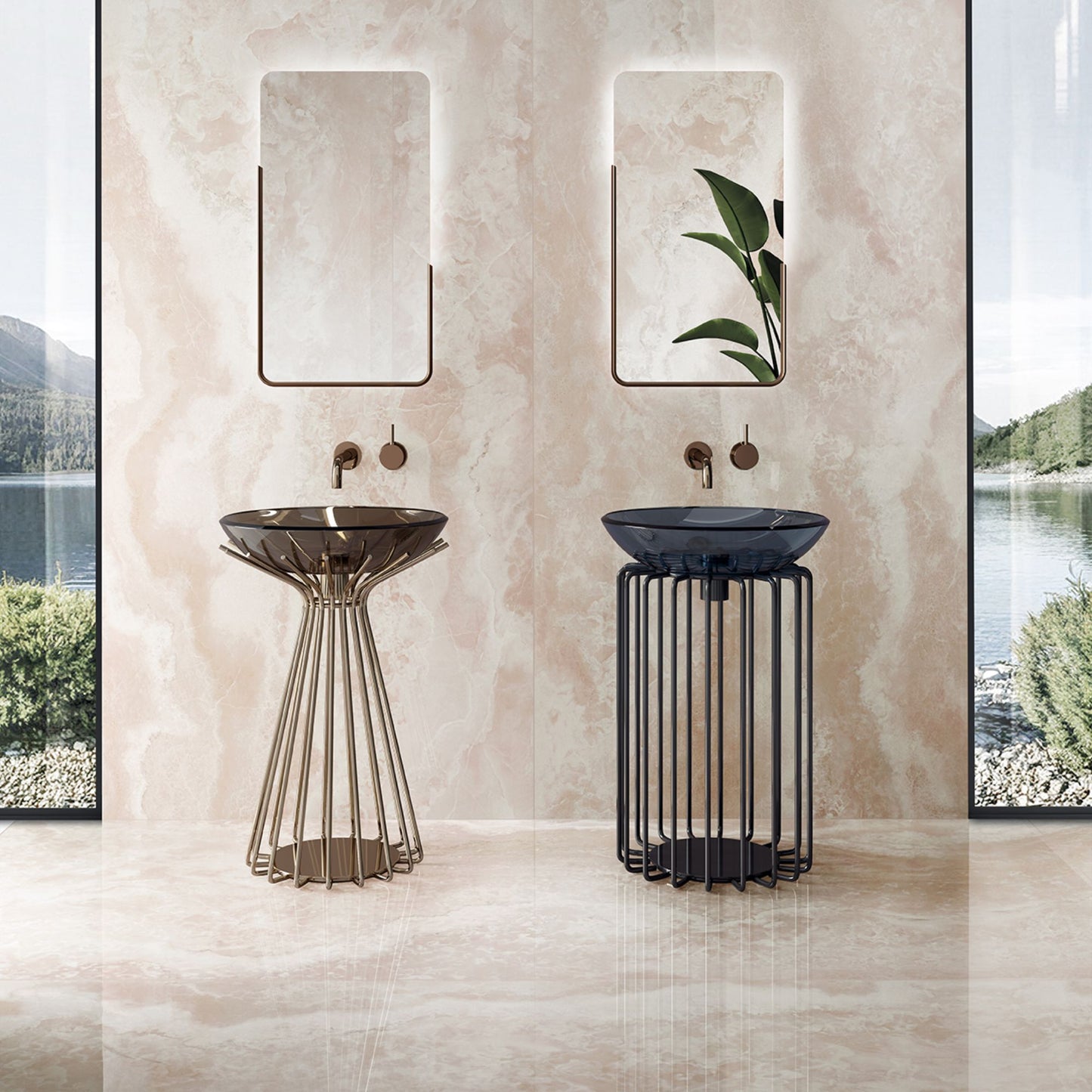 # ONYX DIAMOND Gres porcellanato effetto onice - TAGINA Superfici con microcristalli brillanti e tecnologia Diamond Shard Effect