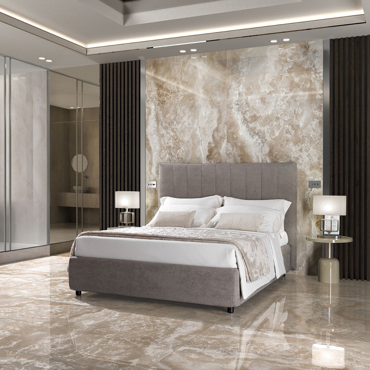 # ONYX DIAMOND Gres porcellanato effetto onice - TAGINA Superfici con microcristalli brillanti e tecnologia Diamond Shard Effect