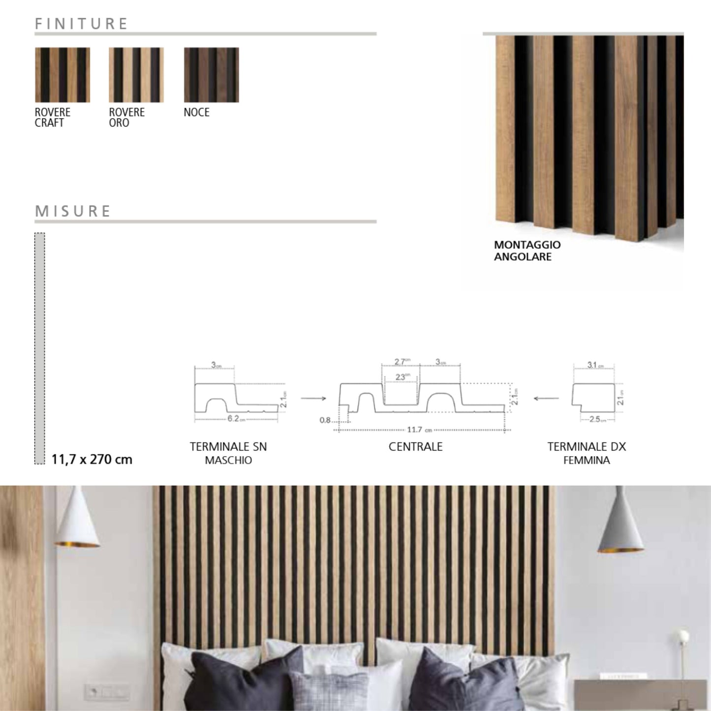 Pannelli Parete VASCO Linea IDRO WALLL. Rivestimenti Decorativi Impermeabili, leggeri, facili da installare boiserie per ambienti interni