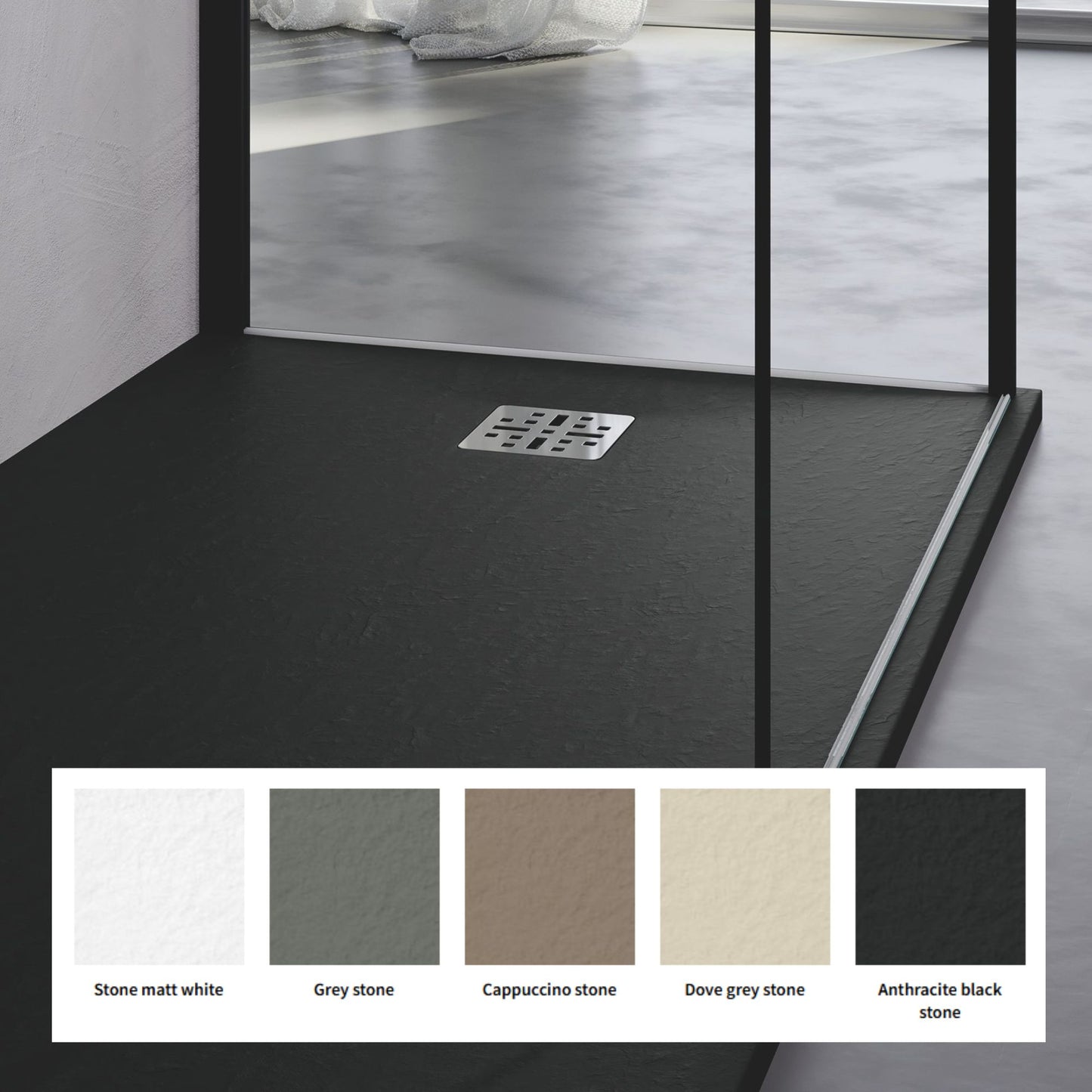 # PIATTO DOCCIA Novomatt - NOVELLINI in mineralsolid effetto pietra