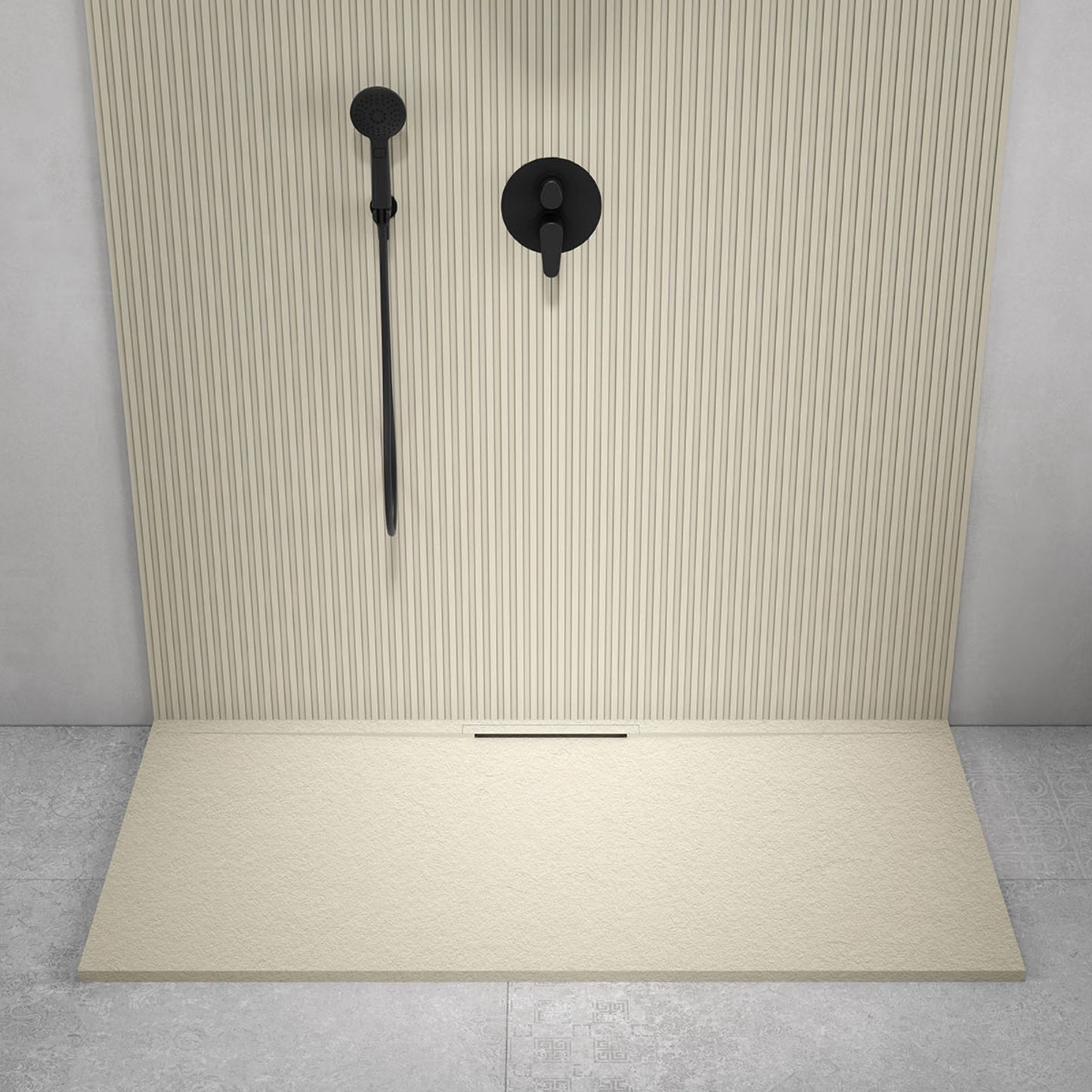 # PIATTO DOCCIA TRACE con griglia nascosta - FIORA BATH elegante e originale design puro e lineare