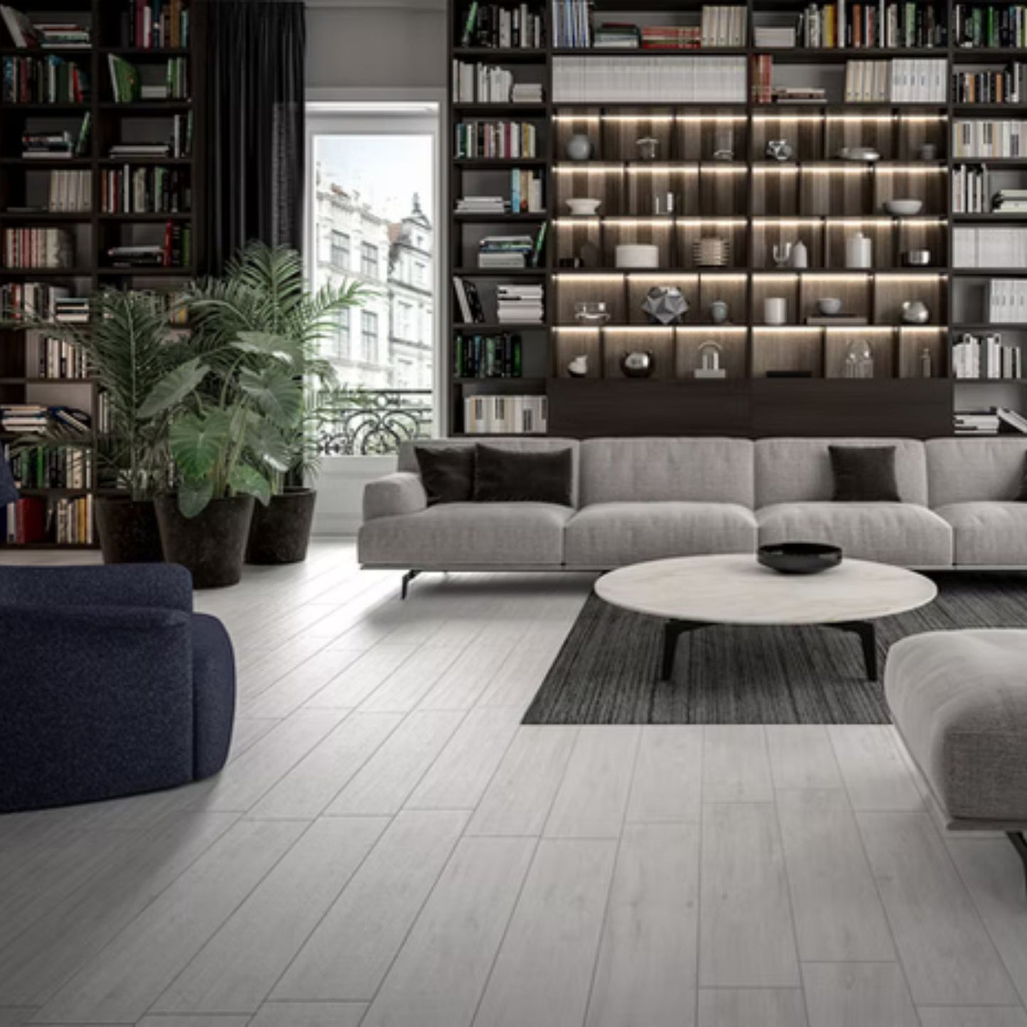 Piastrella OAK WHITE 20x90mm - IDEA CERAMICA gres effetto legno naturale, finitura elegante per pavimenti