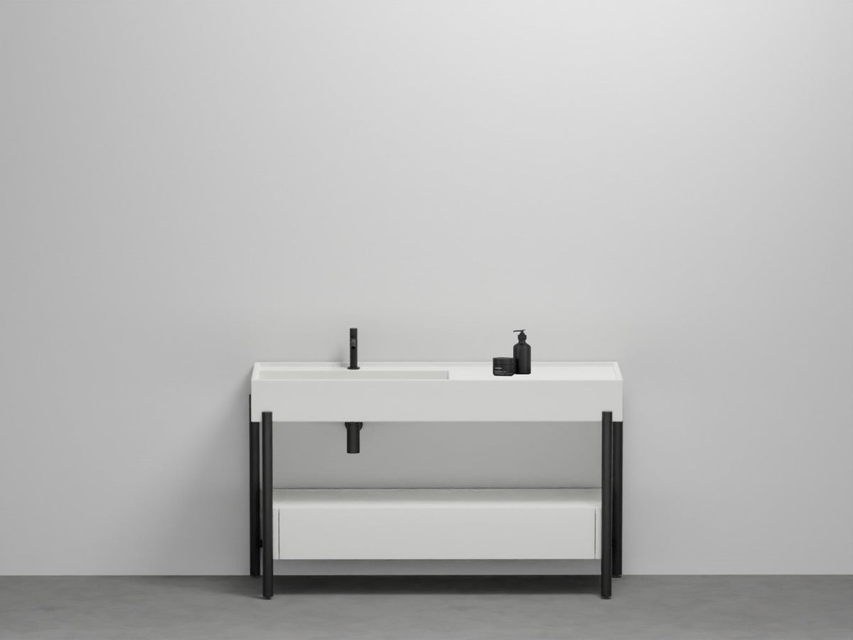 # LAVABO PLINIO 140 CON CASSETTO in ceramica - CIELO finiture pregiate e stile moderno per bagno di lusso