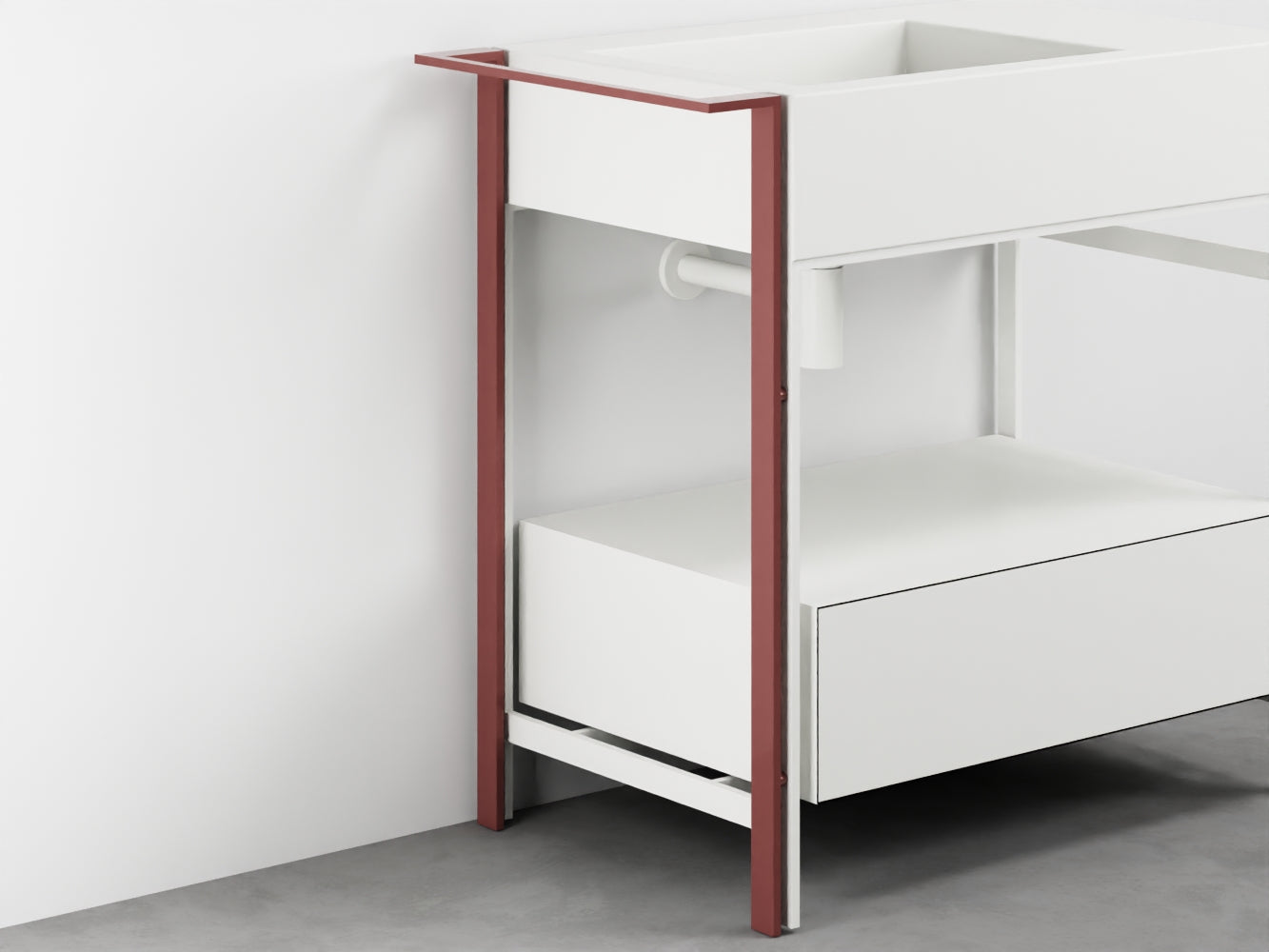 # PORTASCIUGAMANI LATERALE NARCISO - CIELO complemento d'arredo elegante per bagno