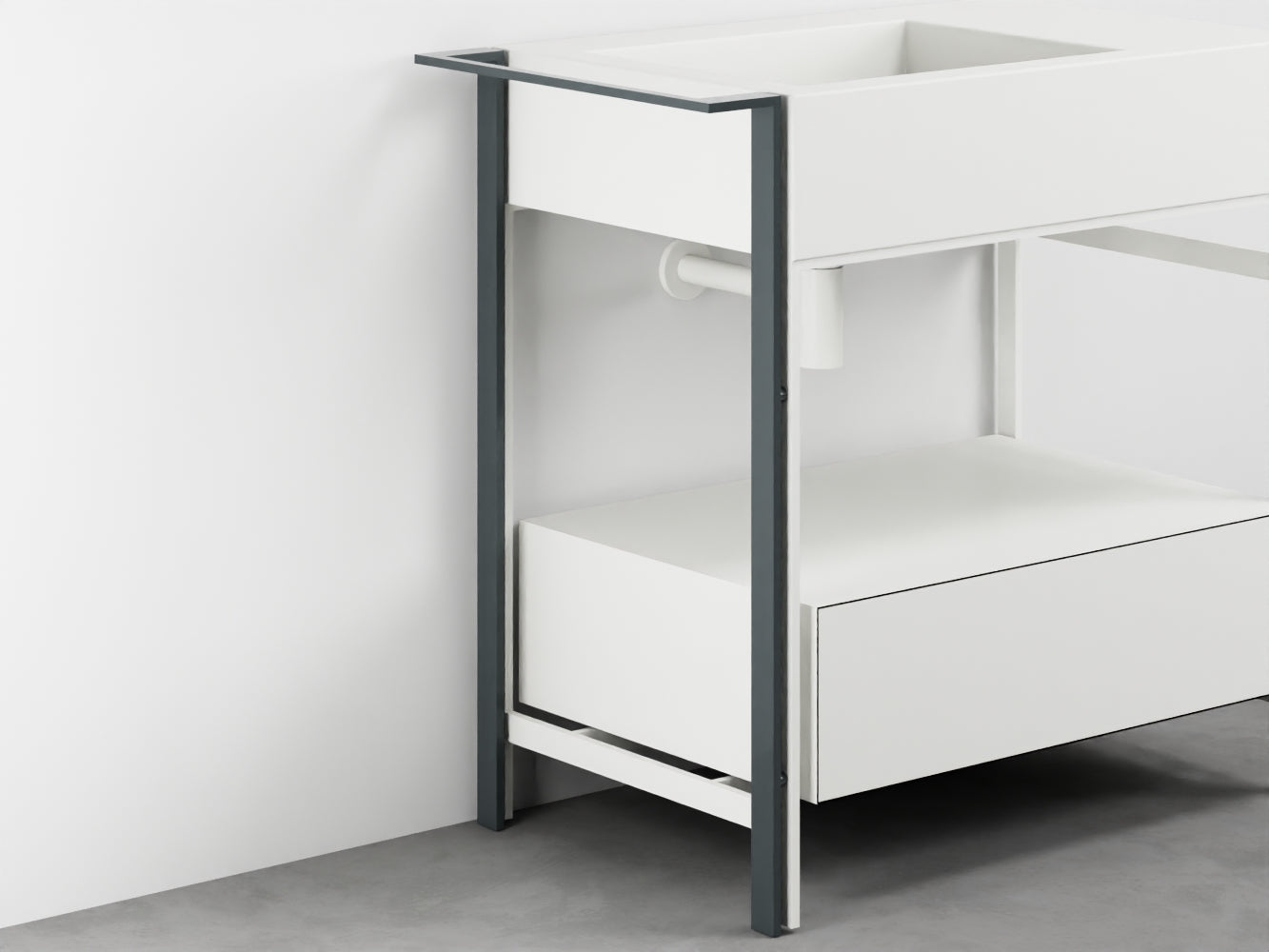 # PORTASCIUGAMANI LATERALE NARCISO - CIELO complemento d'arredo elegante per bagno