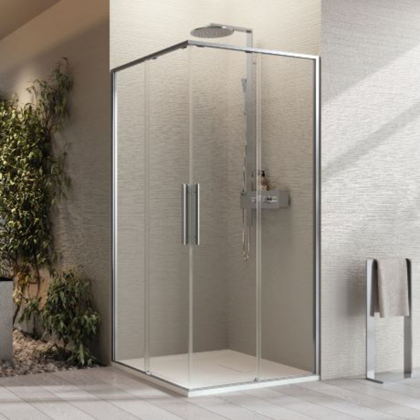 # BOX DOCCIA RIGA A - NOVELLINI box bagno lineare porta doccia apertura 2 ante scorrevoli