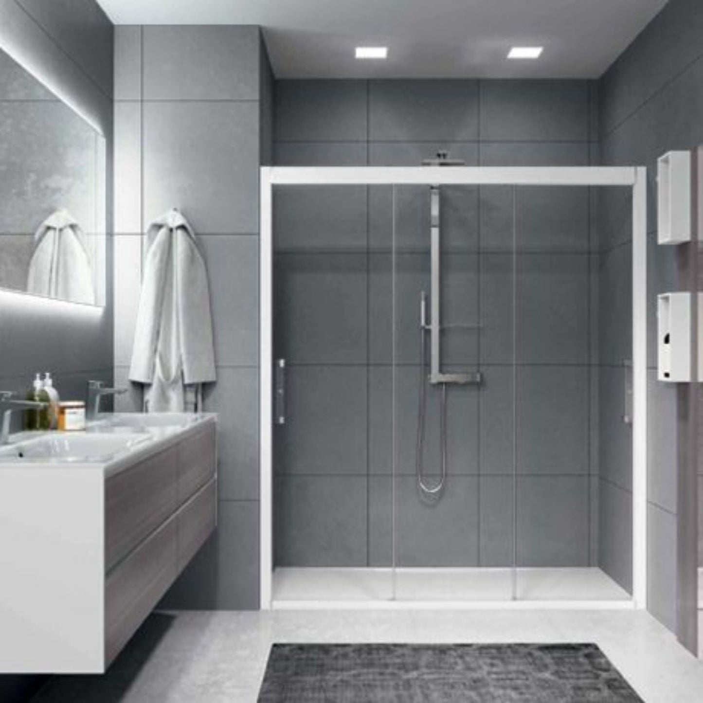 # BOX DOCCIA ROSE ROSSE 3P - NOVELLINI box bagno apertura 3 ante scorrevoli bilaterali