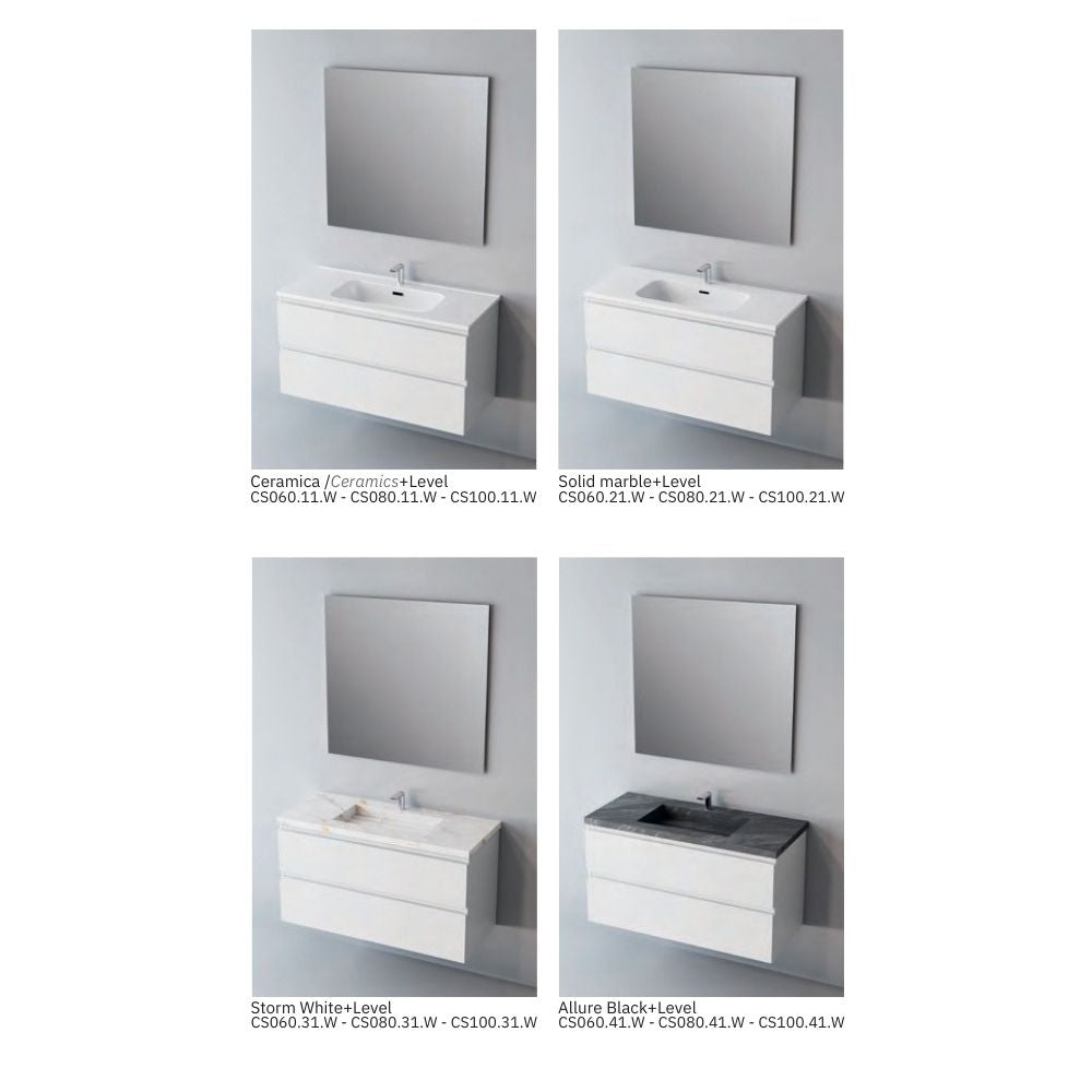 # MOBILE SOSPESO CONTRACT STEP BIANCO 100Cm - NOFER mobile con 2 cassetti