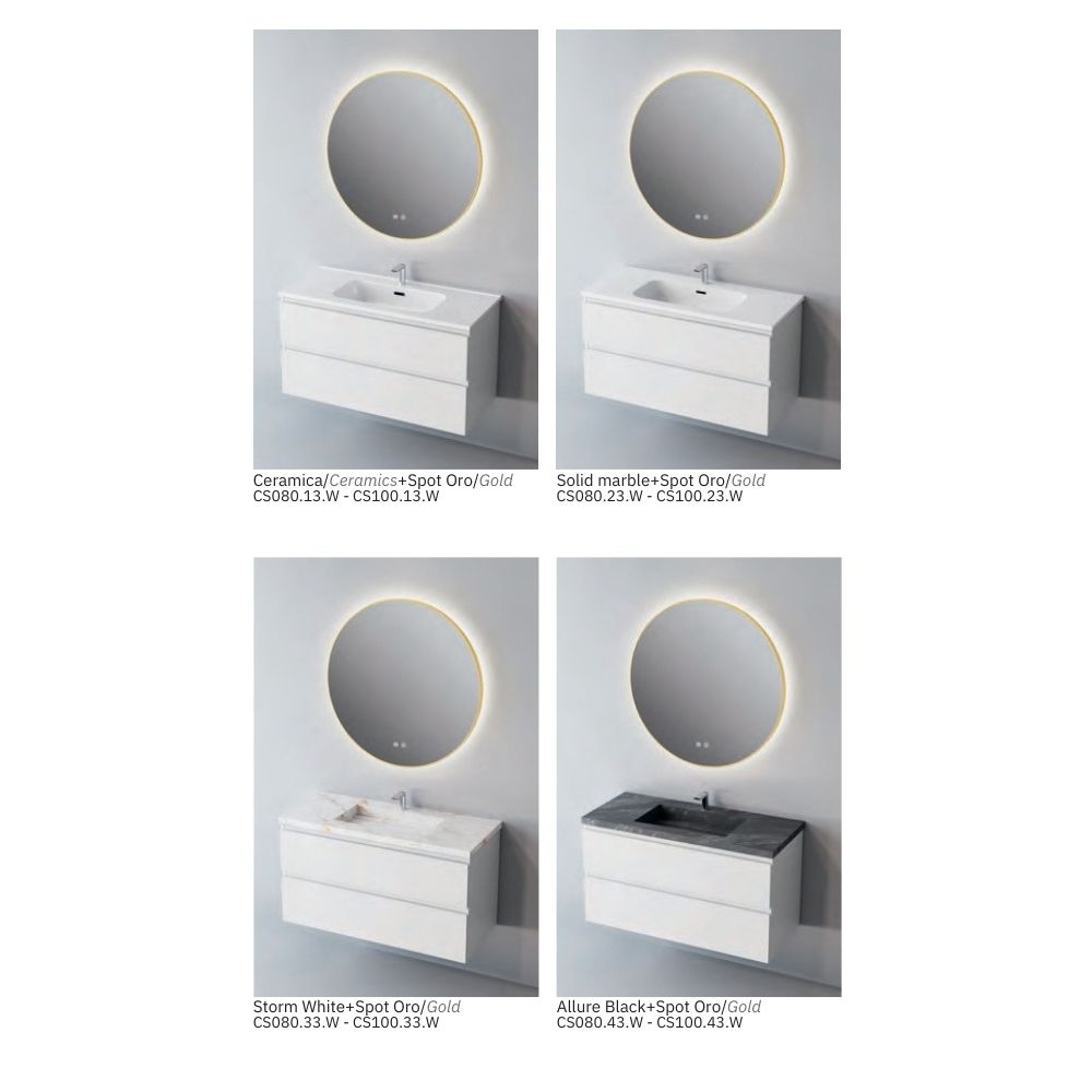 # MOBILE SOSPESO CONTRACT STEP BIANCO 100Cm - NOFER mobile con 2 cassetti