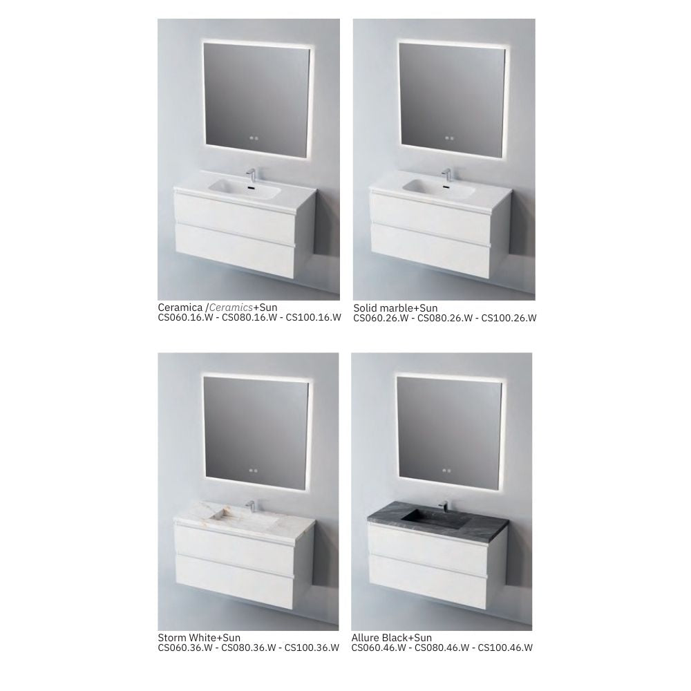 # MOBILE SOSPESO CONTRACT STEP BIANCO 100Cm - NOFER mobile con 2 cassetti