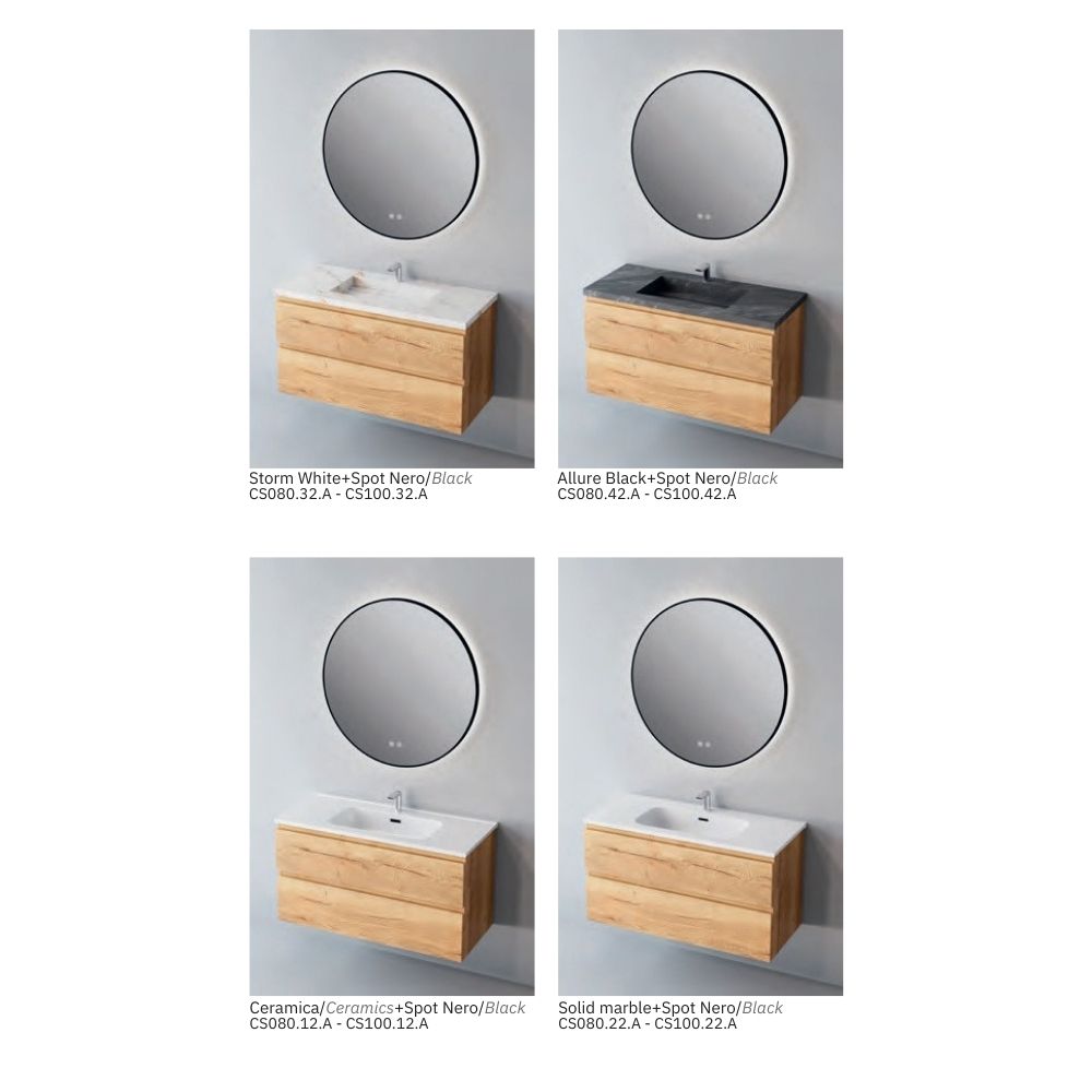 # MOBILE SOSPESO CONTRACT STEP LEGNO LAMINATO SAND 80Cm - NOFER mobile con 2 cassetti