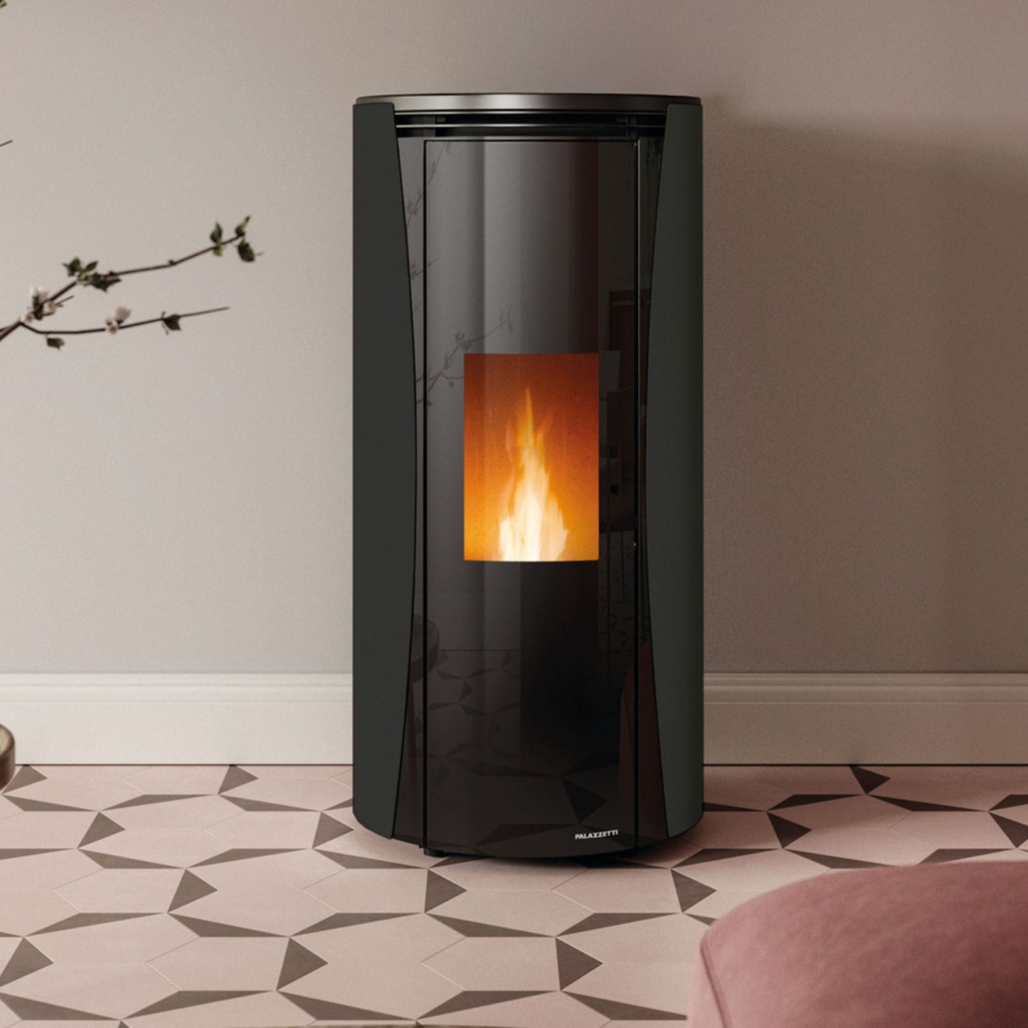 STUFA A PELLET ECOFIRE VIVI 9 Aria Ventilata 9kW A+ PALAZZETTI braciere autopulente e dal sistema di combustione completa