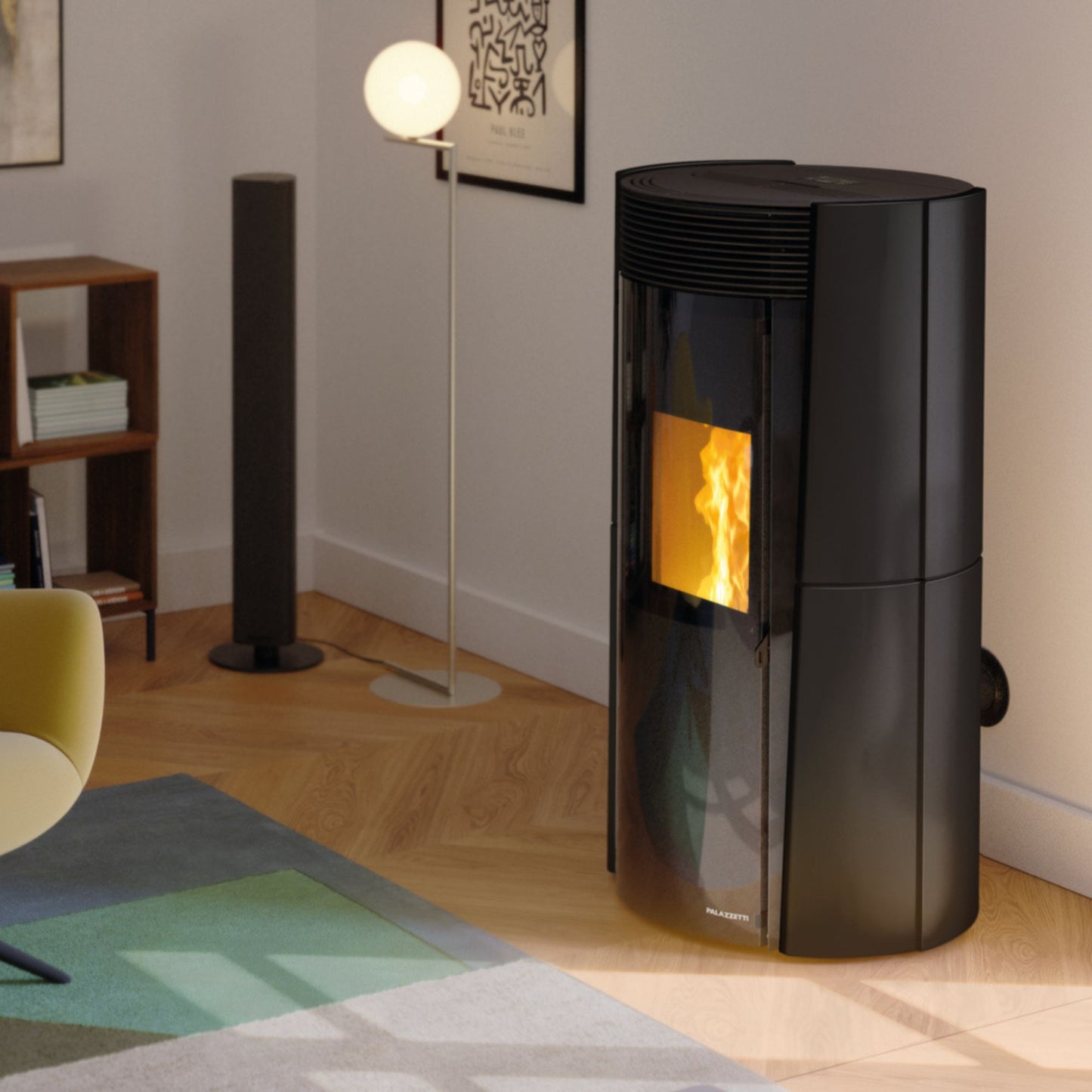 STUFA A PELLET LILIBET TC Aria canalizzabile 9kW Pro3 A+ PALAZZETTI ermetica silenziosa ventilata canalizzabile con ceramica e doppio vetro