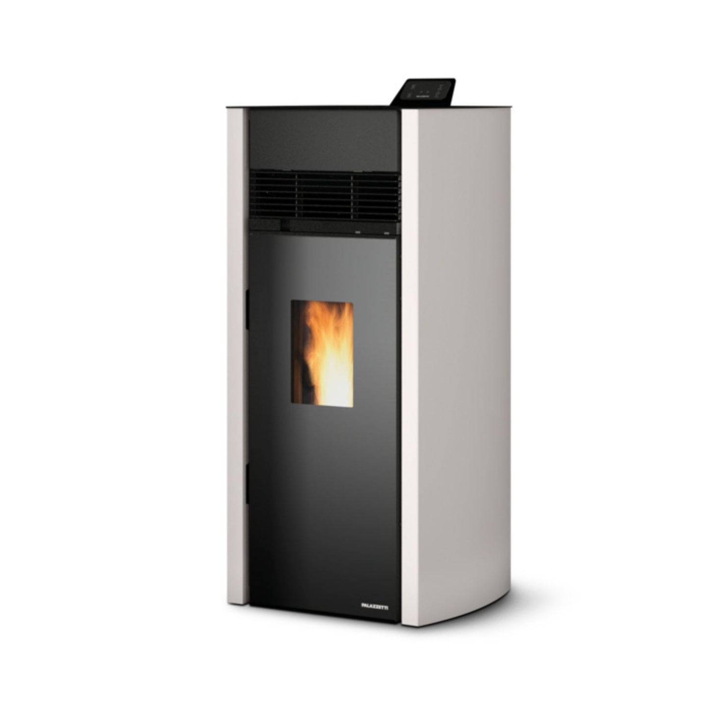 STUFA A PELLET Ecofire BIANCA LUX 12 Pro 3 Aria canalizzabile 12kW PALAZZETTI con ventilazione indipendente, rivestimento in acciaio e tecnologia Zero Speed Fan