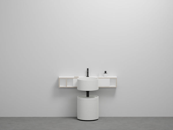 # LAVABO TONDO con mobile POUFF OTTO TONDO SELLA T - CIELO arredamento bagno Made in Italy