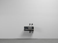 # LAVABO TONDO SOSPESO con MOBILE THEO MINI - CIELO lavandino compatto poco ingombrante per bagno stretto