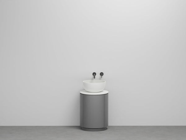 # LAVABO TIBERINO con SCARICO A TERRA ARCADIA - CIELO mobile contenitore da bagno freestanding