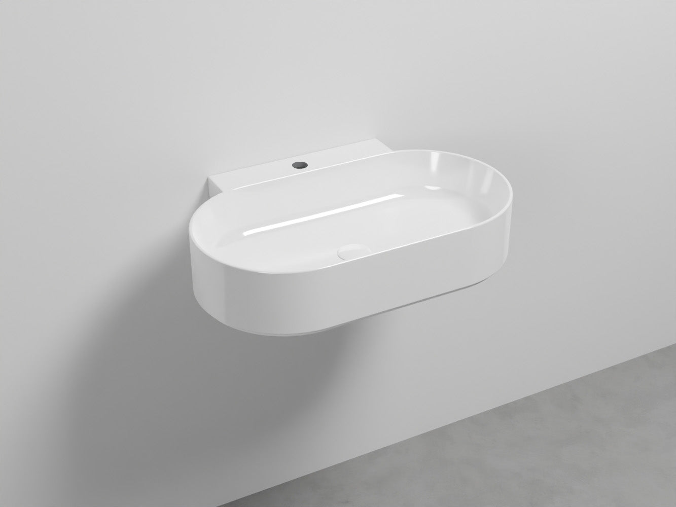 # LAVABO SOSPESO MARE OVALE MONOFORO 70 - CIELO lavandino moderno dalle linee pure ed essenziali