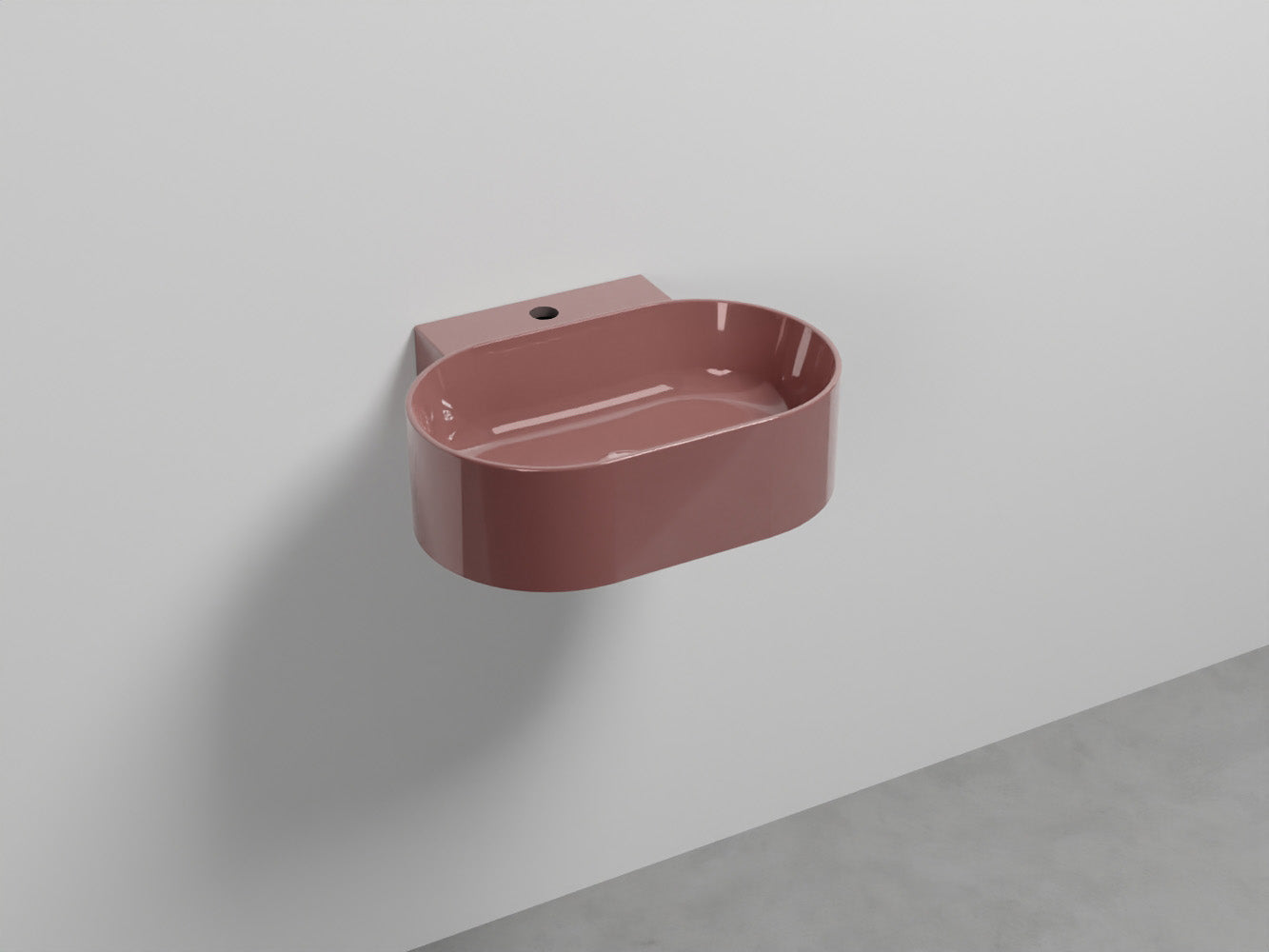 # LAVABO SOSPESO MARE OVALE MONOFORO 50 - CIELO lavandino monoforo per bagno in ceramica