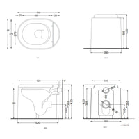 WC A TERRA ITACA SENZA BRIDA con ACCESSORIO A SINISTRA - CIELO perfetto per chi cerca un arredo bagno raffinato e duraturo