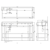 # LAVABO PLINIO 140 CON CASSETTO in ceramica - CIELO finiture pregiate e stile moderno per bagno di lusso