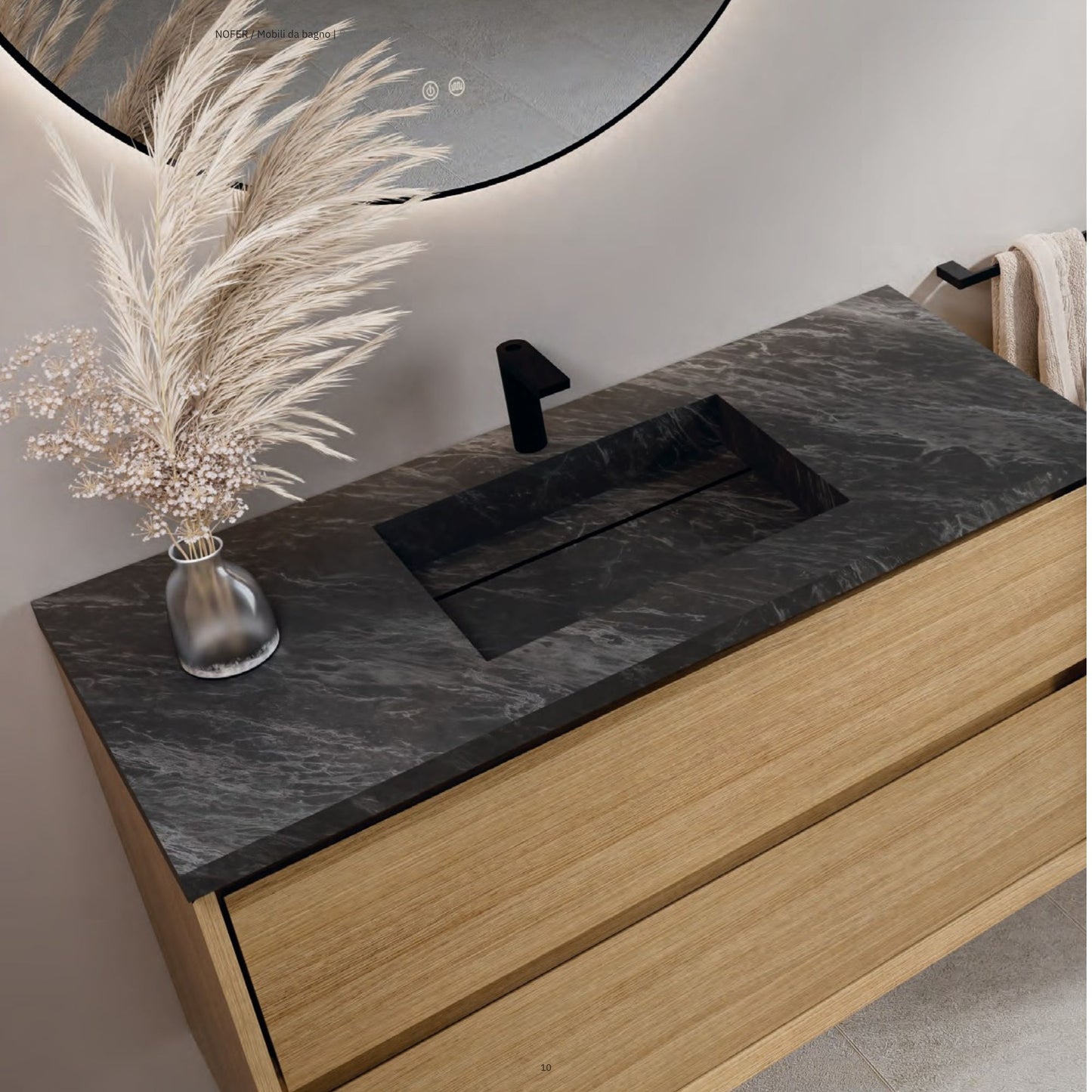 # MOBILE F5 COOL MUD 60Cm - NOFER in Compensato Marino, design elegante e resistente per il Bagno