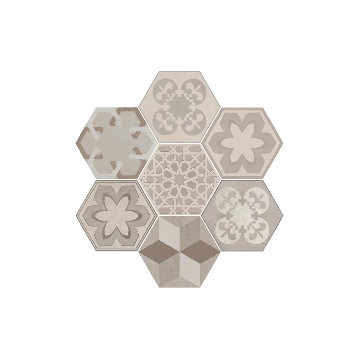 HEXAGON SAVOIA ITALIA gres porcellanato esagonale effetto cemento e cotto moderno per pavimenti e rivestimenti design