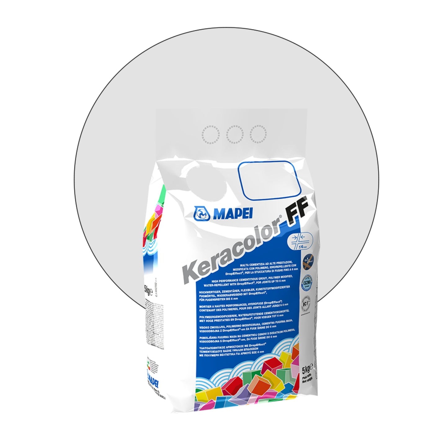 STUCCO KERACOLOR FF 5Kg - MAPEI malta cementizia per fughe resistenti all'umidità, antimuffa, idrorepellente
