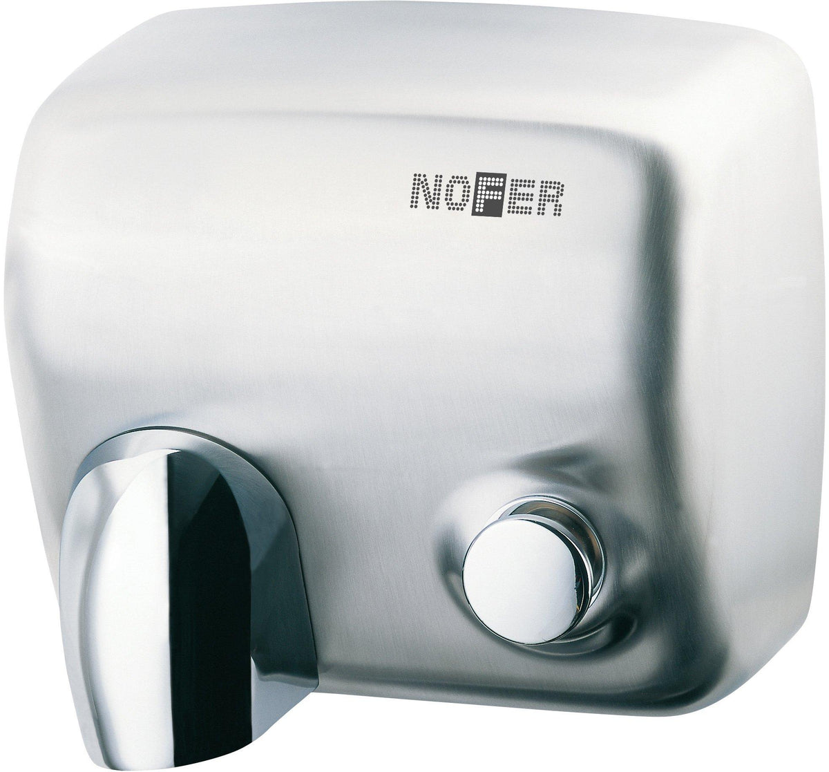 Asciugamani Nofer Cyclon 01100.S acciaio inox satinato con pulsante