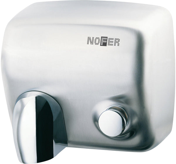 Asciugamani Nofer Cyclon 01100.S acciaio inox satinato con pulsante