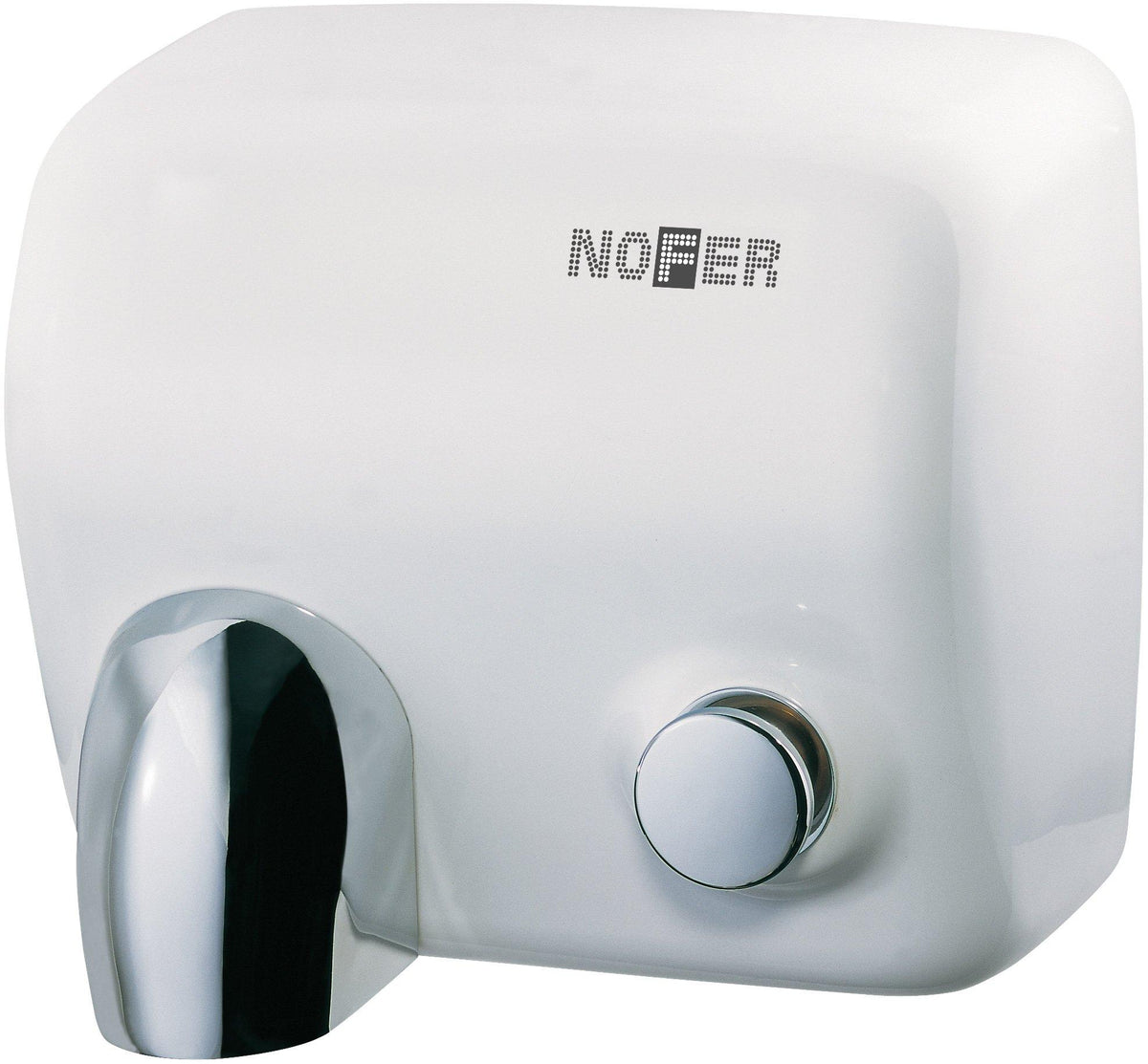 Asciugamani Nofer Cyclon 01100.W acciaio bianco con pulsante