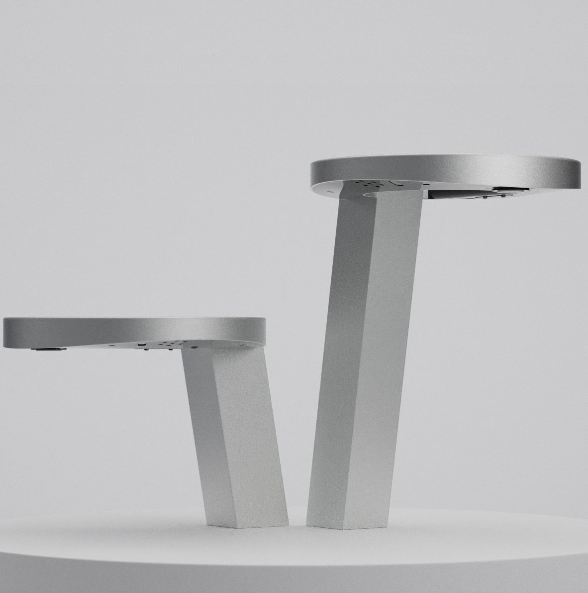 Nofer Concept3 satinato 01901.S, dettaglio colonna e modulo di controllo