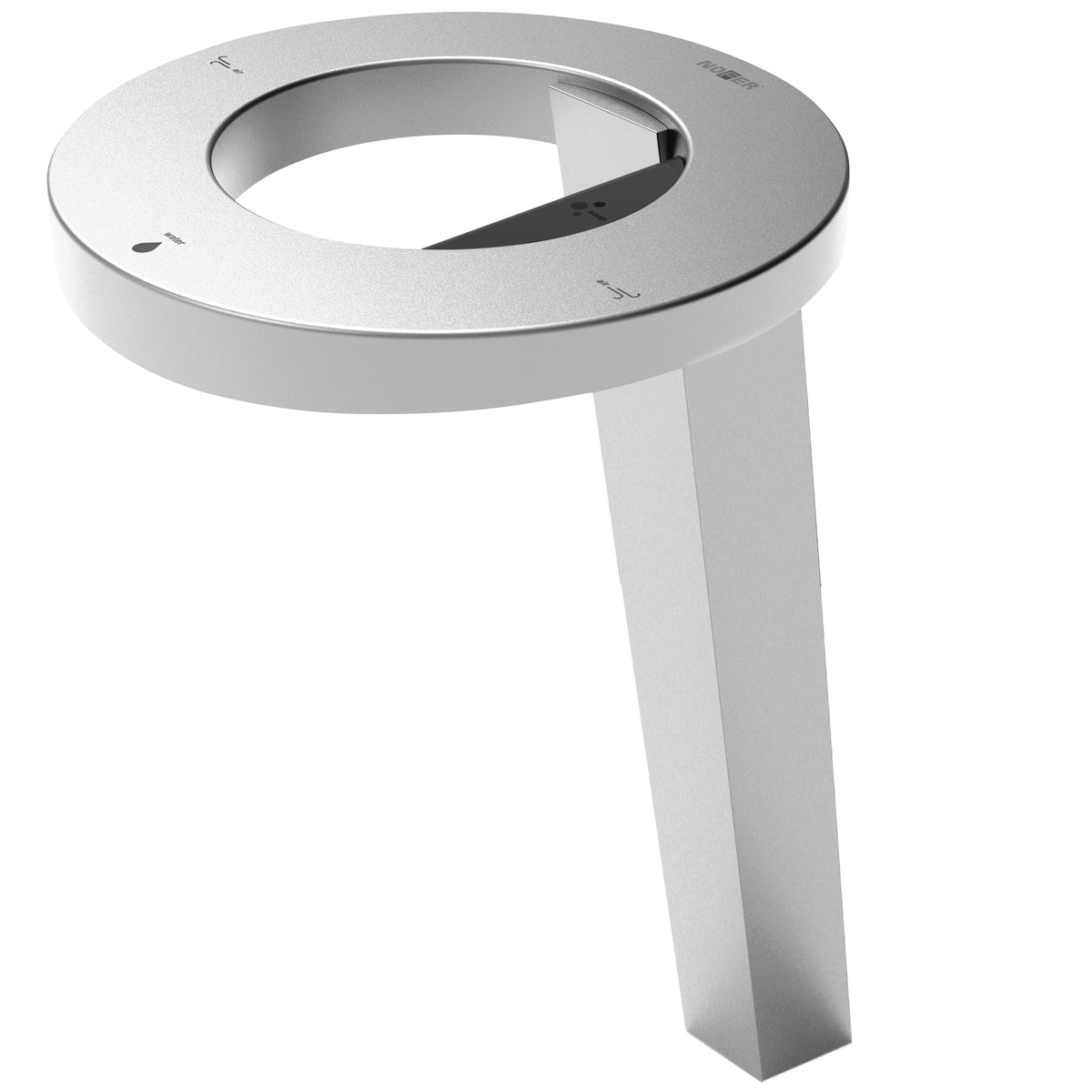 Sistema lavabo Nofer Concept3 pie alto finitura cromo lucido, codice 01902.B