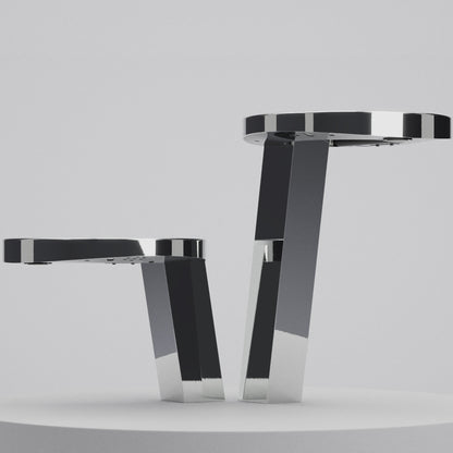 Nofer Concept3 pie alto cromo lucido 01902.B, dettaglio colonna e modulo di controllo