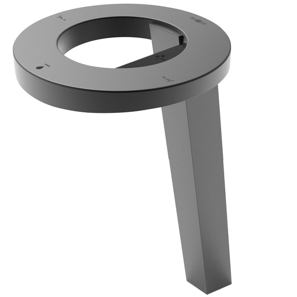 Sistema lavabo Nofer Concept3 pie alto finitura nera anodizzata, codice 01902.N