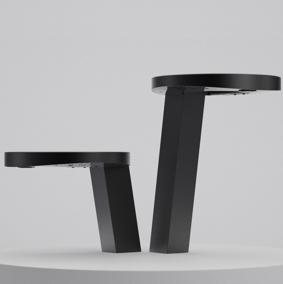Nofer Concept3 pie alto nero 01902.N, dettaglio colonna e modulo di controllo