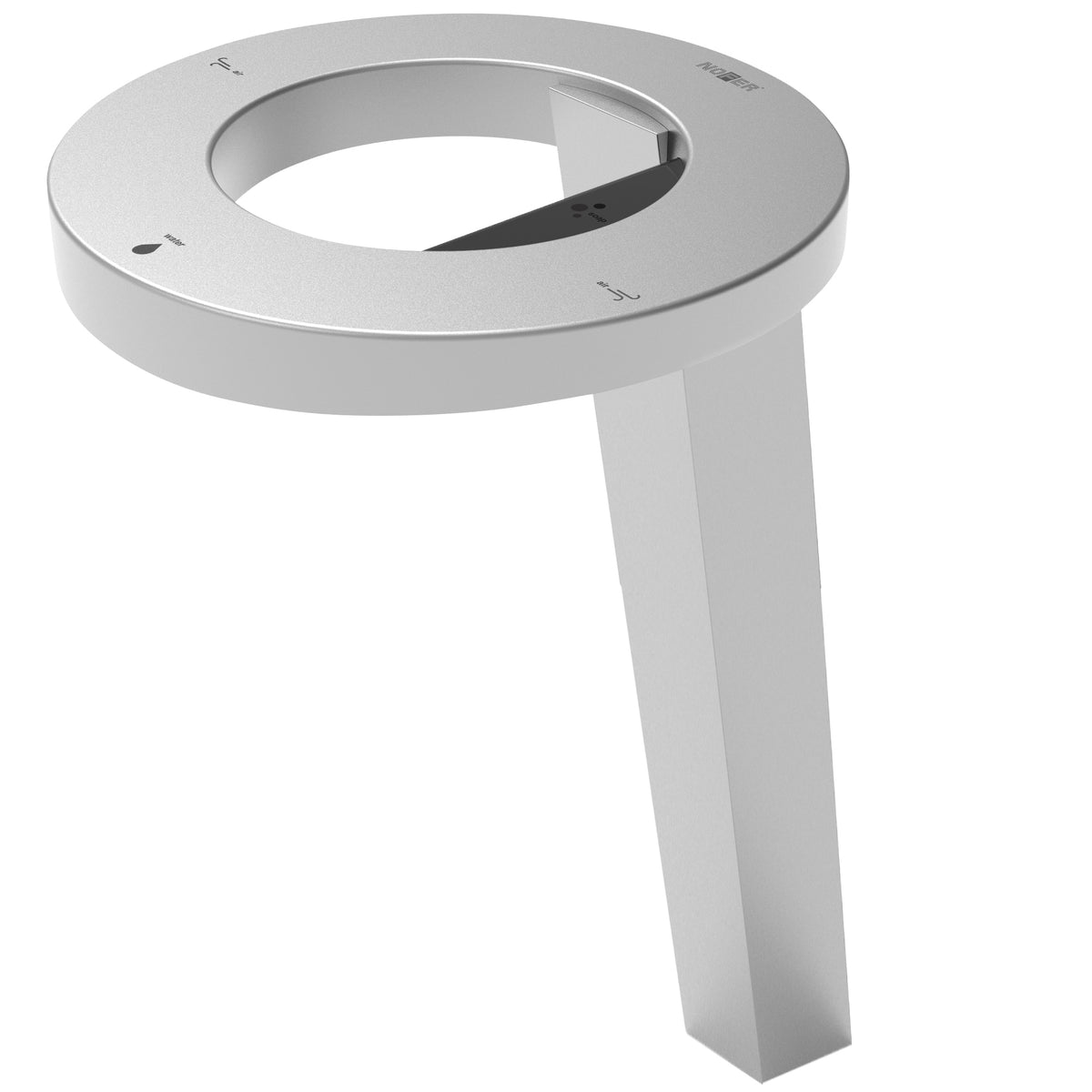 Sistema lavabo Nofer Concept3 pie alto finitura satinata, codice 01902.S