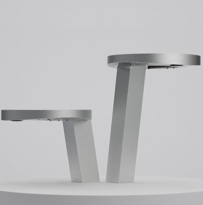 Nofer Concept3 pie alto satinato 01902.S, dettaglio colonna e modulo di controllo