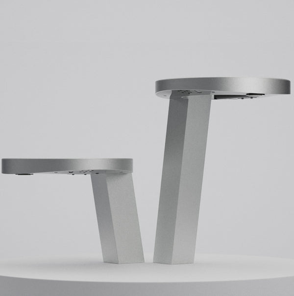Nofer Concept3 pie alto satinato 01902.S, dettaglio colonna e modulo di controllo