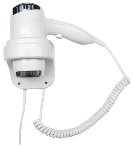 Asciugacapelli murale Hotelline Nofer 2200 W bianco 02011.W