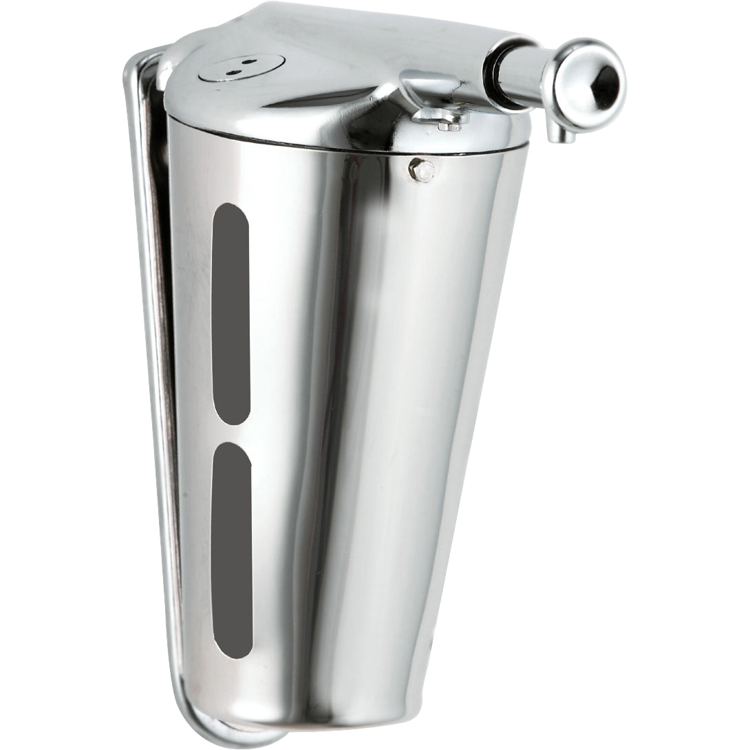 Dosatore sapone conico Nofer 360 ml acciaio inox lucido 03003.B